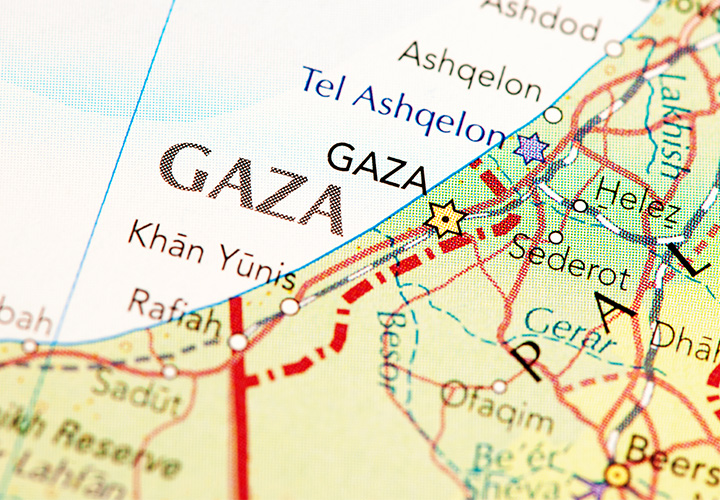 mapa gaza